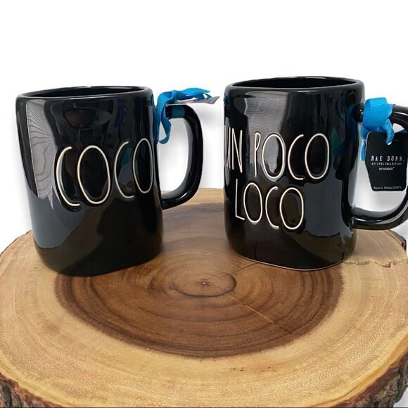 Rae Dunn Disney Pixar Coco LL Double Sided Black Mug Day Dead Lot Of 2 NWT - Picture 6 of 10